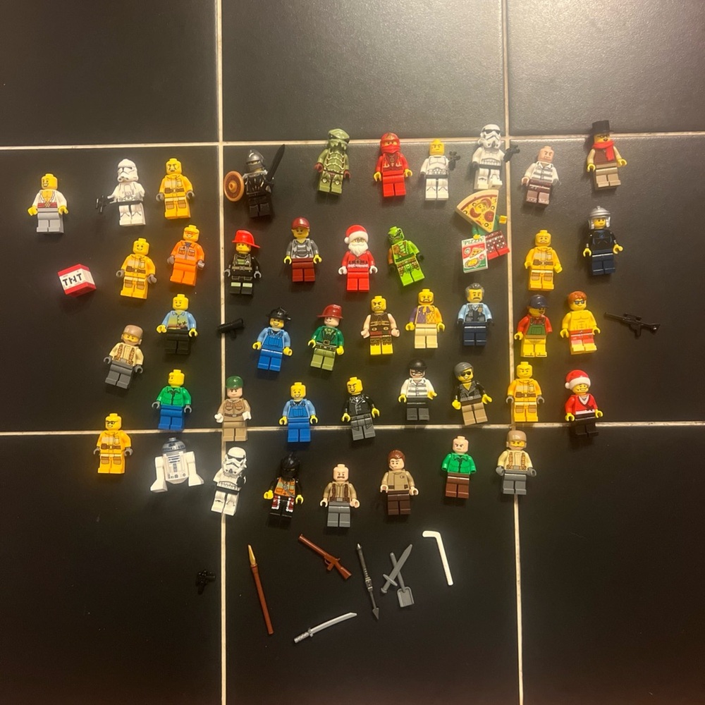 Lego Mini Figure Lot of 43x - Large Collection Lego Minifigs, Accessories